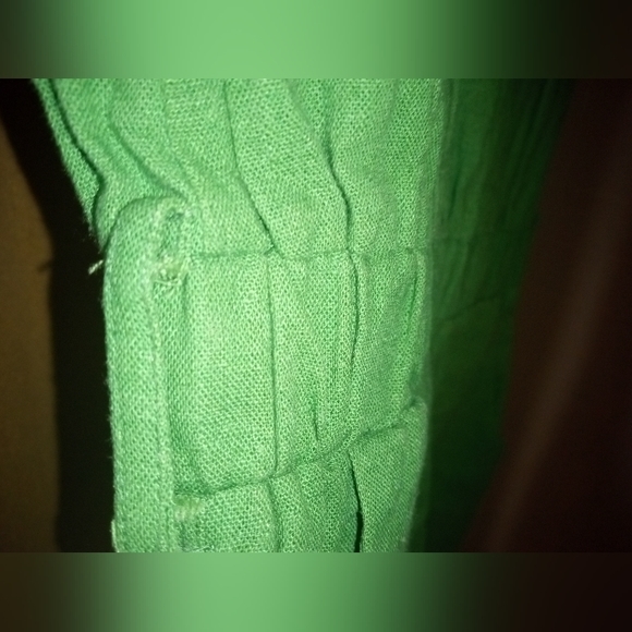 🧟Green Linen/cotton romper - Picture 6 of 8